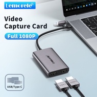 Lemorele AC02 USB การ์ดบันทึกวิดีโอ Lemorele 3.0สำหรับ HDMI 4K พร้อม Loop-Out HDMI และ Zero Latency 