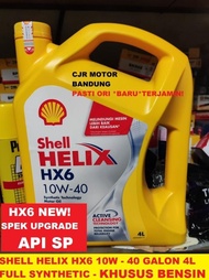 Oli Shell Helix HX6 10w 40 4L oli mobil bensin diesel JAMIN ORI ASLI