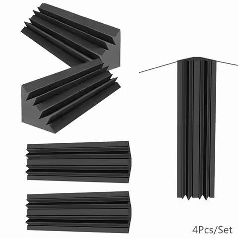 4Pcs Acoustic Reverberation Board Long Bass Trap Wall Corner Sound Treatment Sponge Studio Acoustic 