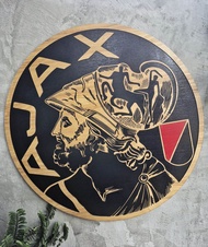 ป้ายตกแต่งแขวนผนัง Ajax Amsterdam อาแจ็คอัมเตอร์ดัม ลายไม้เคลือบเงา-3D