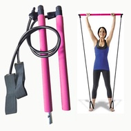 Portable Pilates Bar Kit Bodybuilding Yoga Pilates Stick Yoga Resistance Bands Toning Bar Home Gym F