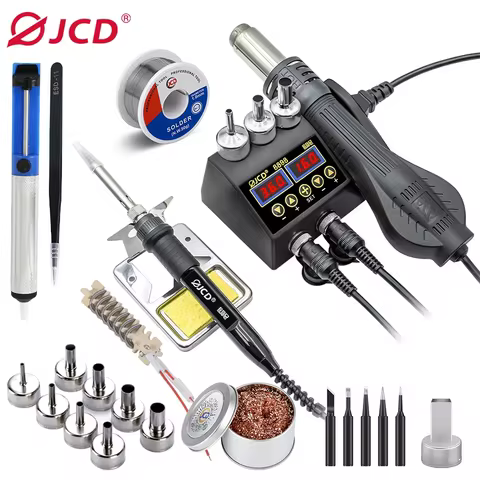JCD 8898 750W Soldering Station 2 in 1 LCD Digital display Rework Welding Station Kit Soldering Iron