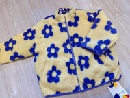 韓國 女童 羊羔絨毛花花 雙面外套 size 100