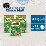 Milo Powdered Choco Malt Milk Drink 300g - Pack of 3