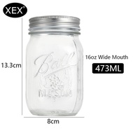 XEX Ball mason jars โหลแก้ว โหลแก้วสูญญากาศ glass sealed jar โหลแก้วมีฝาปิด Container for Canning Preserving Meal Prep Oats Jam Jelly ขนาดต่างๆ