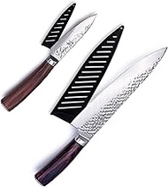 Japanese Chef Knifes Set Professional Chefs Knife & Paring Kitchen Knifes Set 7cr17 German High Carb