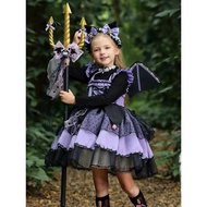 Kuromi Gothic Girls Set, Princess Dress, Hottrend Children's Wing Cartoon Clothes