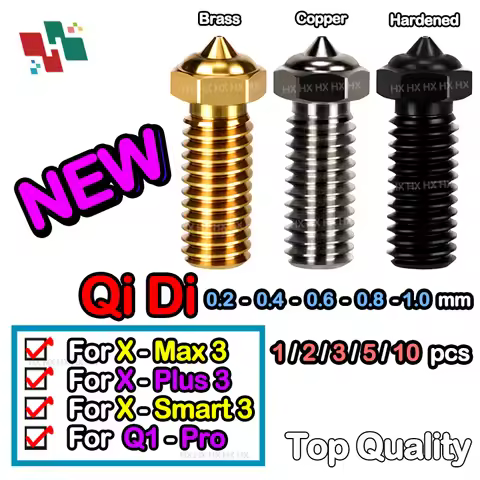 For QIDI TECH q1 pro Nozzle Brass Hardened Steel X PLUS 3/ X MAX 3/X SMART 3 Qidi q1 Nozzle Plated C