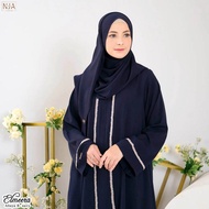 Gamis Abaya Arabian Abaya muslim kekinian 2024 dress muslim wanita hitam  elegant jumbo maxi dress p