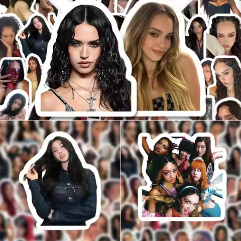 100Pcs Katseye Cat Eye Girl Group Mobile Phone Graffiti Sticker Decorative Skateboard Luggage Waterp