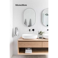 Aesthetic Oval Capsule Mirror Bathroom Sink Wall Mirror Aesthetic Mirror 50x30cm
