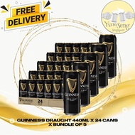 Guinness Draught - 440ml x 24 cans (Bundle of 5) (BBD: 08/2026)