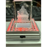 K11料白水晶雷射雕擺件，關公/龍/玫瑰花/媽祖/彌勒佛，可單買可加購燈座，人工水晶精緻擺飾