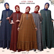 Gamis diana denim/ gamis denim