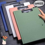 UMISTYDREAM9IQ0 A4 File Folder, Frosted Dual Use Clipboard, Fashion Multifunction with Double Clips 