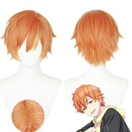 Anime Project SEKAI COLORFUL STAGE Shinonome Akito Cosplay Wig 30cm Short Orange Heat Resistant Synt