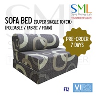 Foldable Fabric Sofa Bed - Foam Type (Super Single / Queen Size) - Pre Order Item - 5 Designs