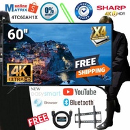 NEW SHARP 60 INCH 4K UHD SMART TV : 4TC60AH1X