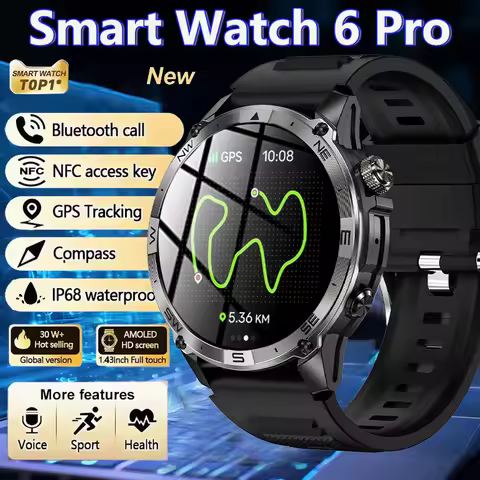 2026 New Sports Smart Watch 1.43 "466 * 466 AMOLED Screen With Built-in GPS Bluetooth Call Health Mo