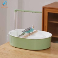 [gwaunyr] Automatic Bird Bathtub, Lovebird Budgie African Grey Multifunction Accessories, Bathing Li