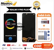 Lcd Touchscreen Realme 9 Pro plus Amoled sidik jari aktif Fullset Original Gratis lem obeng