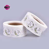 G&Y 500PCS/Roll Flower Thank You Stiers Seal Label Handmade Custom Stier