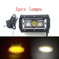 2pc Lampu Sorot LED 105w Super Terang Dua mode lampu putih lampu kuning Untuk Jeep Truk Suv Atv Trak