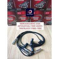 HOS - CAR PLUG WIRE SET / PLUG CABLE SILICONE - MERCEDES BENZ 230E (W123,W124) / 190E (W201) 7MM BLA