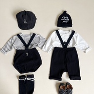 Newborn Fashion Suit Baby Carrier Casual Pants Long-Sleeved Star Print T-Shirt Suit Baby Cotton Clot