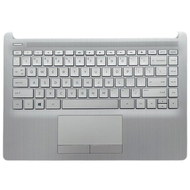 Laptop Keyboard For HP Pavilion 14-CF 14-DF 14-DK with Keyboard L48648-001 L56979-001 Silver Laptop Palmrest Upper Case Bottom Case