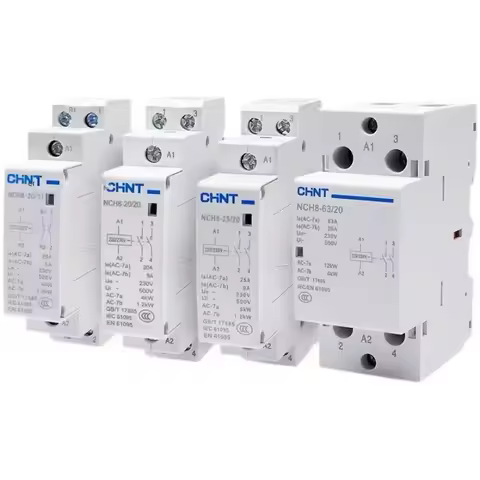 CHINT NCH8 20A 25A 40A 63A 1NO 1NC 2NO 2NC 4NO Din Rail Household MIni AC Contactor 220V 230V 400V 6