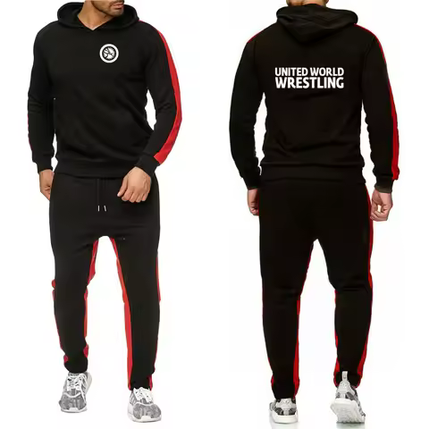 2025 Spring And Autumn Man's United World Wrestling UWW Logo Print Eye Catching Understated Luxury H