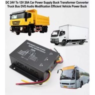 DC 24V To 12V 20A 30A Car Power Supply Buck Transformer Converter Truck Bus DVD Audio Modification E