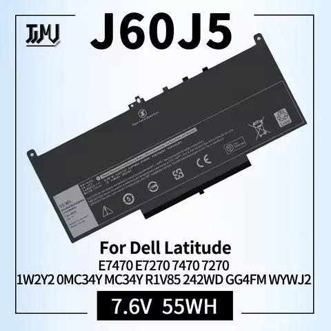 E7470 E7270 J60J5 Battery for Dell Latitude 7470 7270 Laptop Battery 1W2Y2 0MC34Y MC34Y R1V85 242WD 