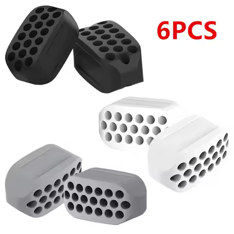 6 Pcs Jaw Exerciser for Men & Women Silicone Tablets Jaw Exerciser Gum BPA Free Jawline Trainer & Ja