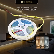 5M 12V / 24V COB LED STRIP LIGHT 320D FLEXIBLE TAMP DECOR | KITCHEN, LIVING, BEDROOM | POWER SUPPLY 