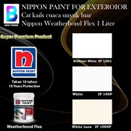 Nippon Paint Weatherbond Flex Exterior collection 1 Liter (Brilliant White 1001, White 145P, White Lace 1004P)