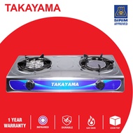 Takayama Hybrid Gas Stove, Gas Cooker, 8 Jet Burner, Infrared Burner, Kitchen Stove, Double Gas Stove, 1 Year Warranty