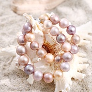 大顆糖果色愛迪生淡水珍珠項鍊 11-13mm 配銀色元寶扣 S340