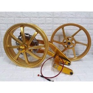 RS150/Y15ZR SINGLE ARM &amp;SPORT RIM COMPLETE SET