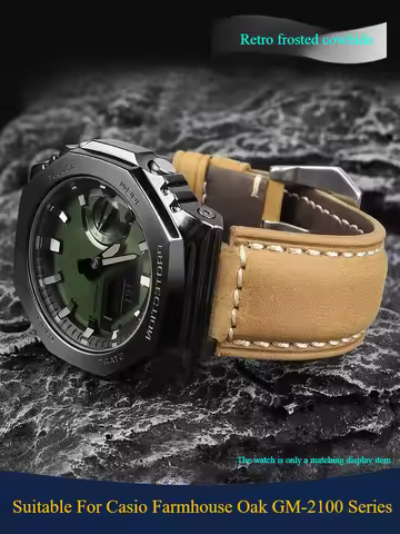 Replace G-SHOCK Farmhouse Oak GM-2100/GA2100 GM110 Modified Leather Watch Strap
