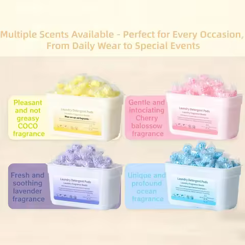 Laundry Fragrance Beads (Capsule Type), Net content: ≈320g/≈110pcs/box. Laundry companion with fragr