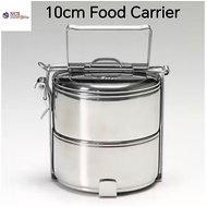 CHIZHOUMA 2 Layer 10CM Food Carrier Stainless Steel Ware Tiffin Carrier Lunch Box Angkut Tingkat