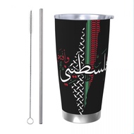 Palestinian Proud To Be Palestinian Tumbler Vacuum Insulated Coffee Cups Stainless Steel School Mugs