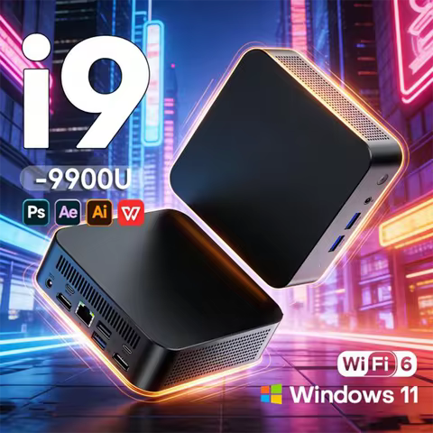 MINI Gaming PC Windows 11 Intel Core i9 9900U 32GB RAM 1TB SSD WIFI 6 BT5.2 4K HD Mini Gaming office