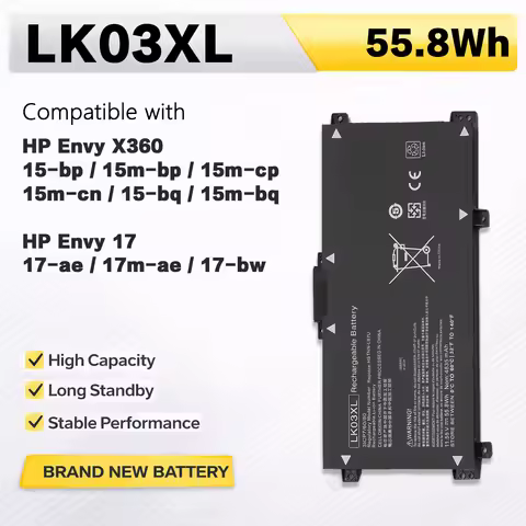 PowerHub LK03XL Laptop Battery For HP Envy X360 15-BP 15M-BP 15-BQ 15M-BQ 15M-CP 15M-CN 17-AE 17M-AE