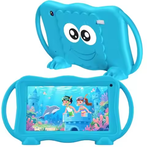 Trayoo Tablet 7 Inch Tablets for 3-12, 32GB Toddler Tablet with Dual Camera, Parental Control, Solid