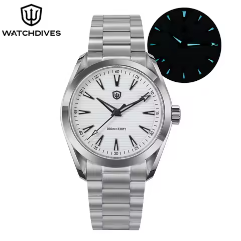 Watchdives WD0006 Watch VH31 Sweep Second Movement Domed Sapphire Crystal BGW9 Luminous 10Bar Waterp