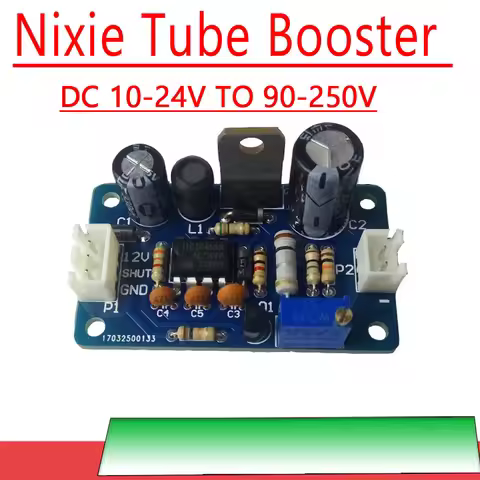 Nixie Tube Booster module DC 12V 24V TO 90-250V 160V 170V Boost High Voltage Power Supply Drive 6E2 