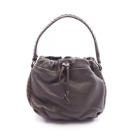 【二手】Bottega BOTTEGA VENETA手提包，編織抽繩包，ブラウン皮革，女士，二手